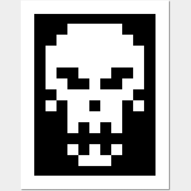 Pixel Skull Wall Art by mannypdesign